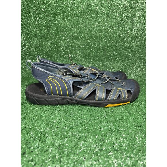 Ozark Trail Mens Hiking Walking Fisherman Blue Leather Closed Toe Sandal Size 12 - Picture 1 of 9